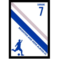 Personalised Brighton Colour Stripe A4 Framed Print