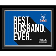 Personalised Crystal Palace Best Husband Ever 10x8 Photo Framed