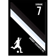 Personalised Derby County Colour Stripe A4 Framed Print
