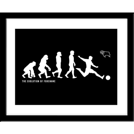 Personalised Derby County Evolution Framed Print