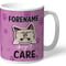 Personalised Grumpy Cat Emoji - Doesn't Care Mug Pink