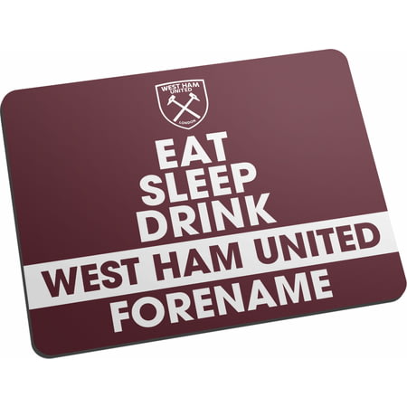 Personalised West Ham United FC Eat Sleep Drink Mouse Mat