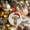 Personalised Gingerbread Initial Letter Christmas Ceramic Hanging Tree Decoration - 7cm