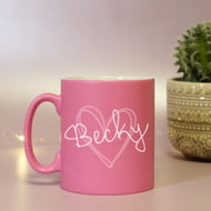 Personalised Girl Power Pink Satin Mug