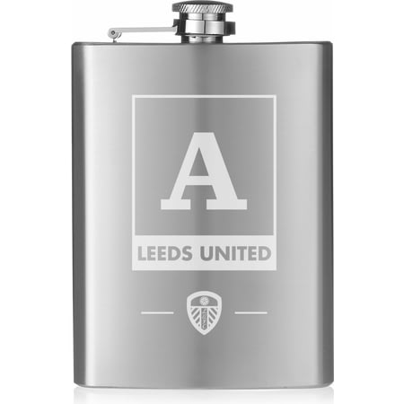 Personalised Leeds United FC Monogram Hip Flask