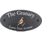 Personalised Bohemian Waxwing Bird Motif Oval Slate House Sign Plaque 25x13cm