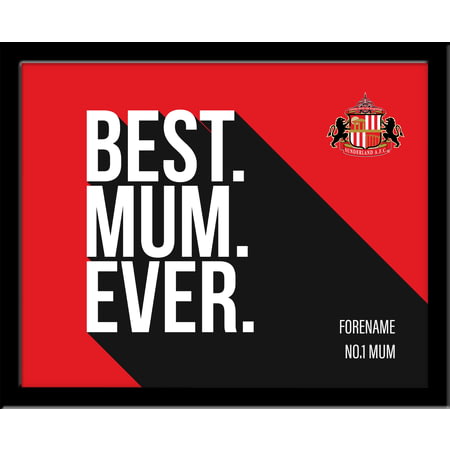 Personalised Sunderland AFC Best Mum Ever 10x8 Photo Framed