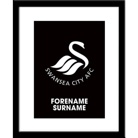 Personalised Swansea City AFC Bold Crest Framed Print