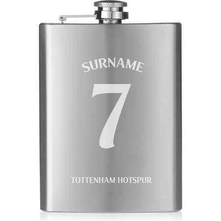 Personalised Tottenham Hotspur FC Shirt Hip Flask