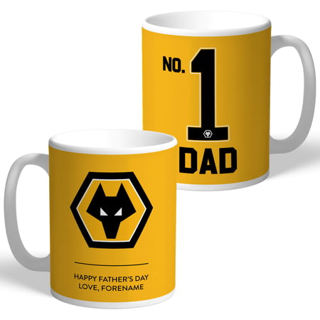 Personalised Wolverhampton Wanderers FC No.1 Dad Mug