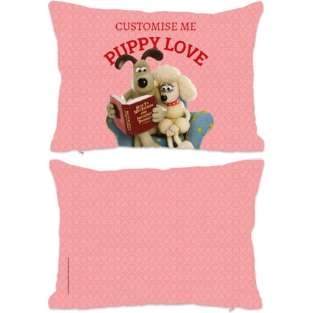 Personalised Wallace And Gromit Puppy Love Rectangle Cushion - 45x30cm