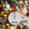 Personalised Blue Christmas Nutcracker Ceramic Hanging Tree Decoration - 7cm