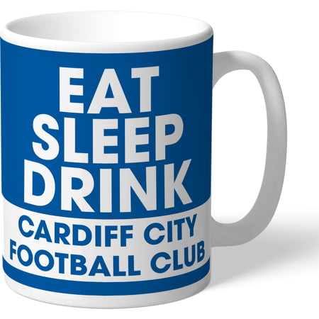 Personalised Cardiff City FC Eat Sleep Drink Mug