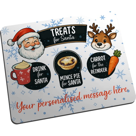 Personalised Christmas Eve Treats For Santa And Rudolph Board - Drink And Mince Pie