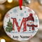 Personalised Snowman Initial A Ceramic Christmas Tree Decoration - 7cm