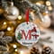 Personalised Snowman Initial A Ceramic Christmas Tree Decoration - 7cm