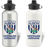 Personalised West Bromwich Albion FC Bold Crest Aluminium Sports Water Bottle
