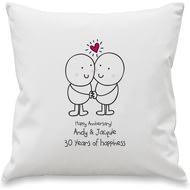 Personalised Chilli And Bubbles Anniversary Cushion Cover