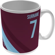 Personalised Burnley Colour Stripe Ceramic Mug