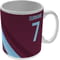 Personalised Burnley Colour Stripe Ceramic Mug