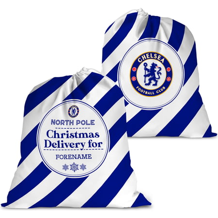 Personalised Chelsea FC FC Christmas Delivery Large Fabric Santa Sack