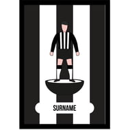 Personalised Newcastle Player Figure A4 Framed Print