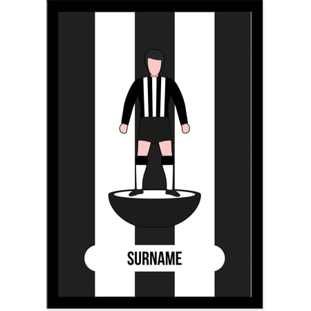 Personalised Newcastle Player Figure A4 Framed Print