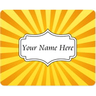 Personalised Orange And Yellow Sunburst Design Mouse Mat