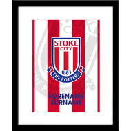 Personalised Stoke City FC Bold Crest Framed Print