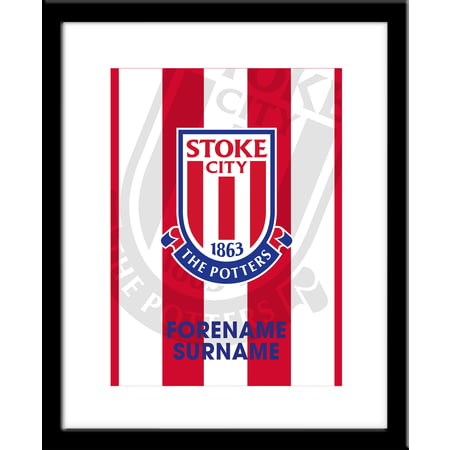 Personalised Stoke City FC Bold Crest Framed Print
