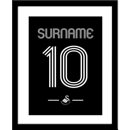 Personalised Swansea City Retro Shirt Framed Print