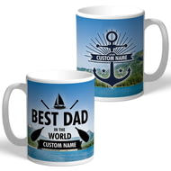 Personalised Best Dad In The World Sailing 11oz Ceramic Mug 