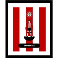 Personalised Brentford Player Figure Framed Print