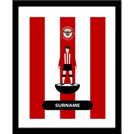 Personalised Brentford Player Figure Framed Print