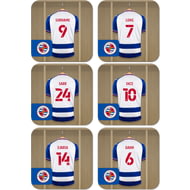 Personalised Reading FC Dressing Room Shirts Coasters Set of 6