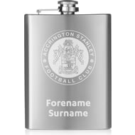 Personalised Accrington Stanley Crest Hip Flask