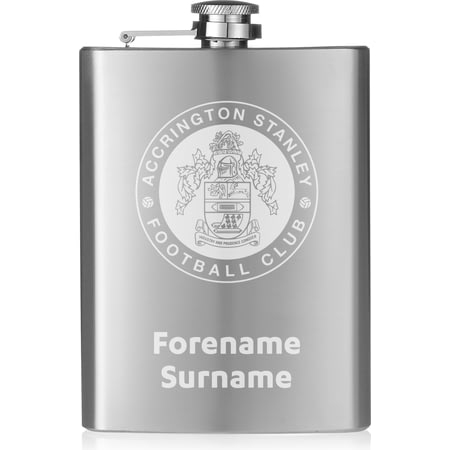 Personalised Accrington Stanley Crest Hip Flask