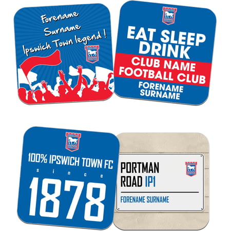 Personalised Ipswich Town FC Coasters