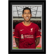 Personalised Liverpool FC Roberto Firmino Autograph A4 Framed Player Photo