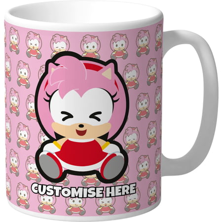 Personalised Modern Sonic Emoji Amy Mug