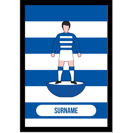 Personalised Queens Park Rangers Player Figure A4 Framed Print
