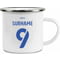 Personalised Sheffield Wednesday FC Back Of Shirt Enamel Camping Mug