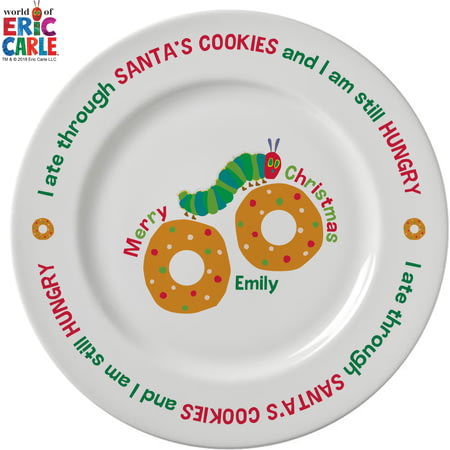 Personalised Very Hungry Caterpillar Santa's Cookies 8" Plate