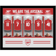 Personalised Arsenal FC Dressing Room Shirts Framed Print