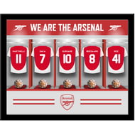 Personalised Arsenal FC Dressing Room Shirts Framed Print