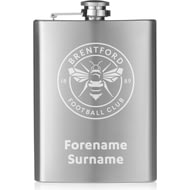 Personalised Brentford FC Crest Hip Flask