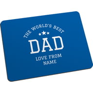 Personalised Cardiff City FC World's Best Dad Mouse Mat