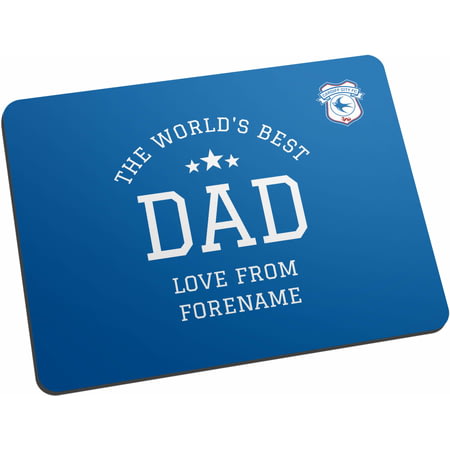 Personalised Cardiff City FC World's Best Dad Mouse Mat