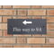 Personalised Slate Plaque Sign - Arrow Motif with wall fixings - 25x10cm