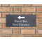 Personalised Slate Plaque Sign - Arrow Motif with wall fixings - 25x10cm